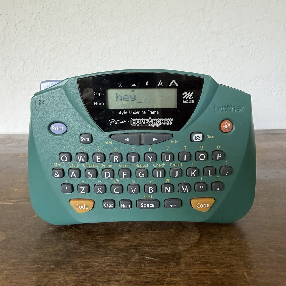 Brother Model PT-65 P-Touch Home & Hobby Label Maker Portable Teal Green Office